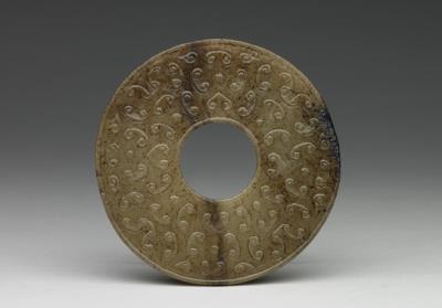 图片[2]-Jade bi disc with beast and cloud pattern, Southern Song dynasty (1127-1279)-China Archive